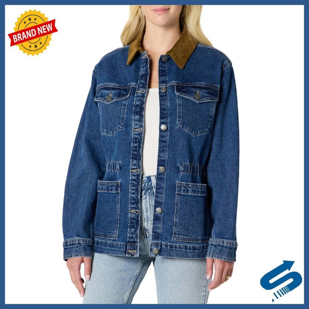 Women's Denim Jacket Cinched Waist Regular Fit Barn Style